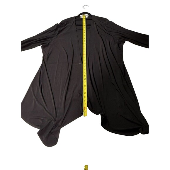 Nikki by Nikki Poulos Open Front Cardigan Stretch Long Sleeve Black Sz 3X - Picture 6 of 13